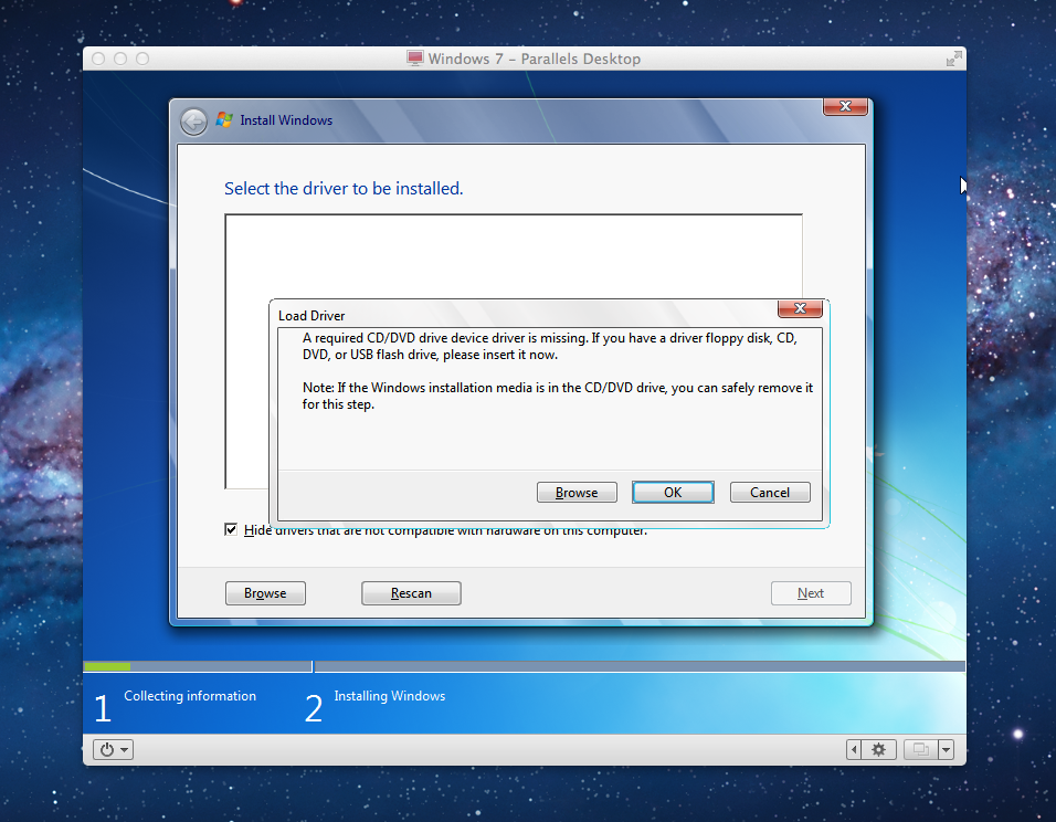 Windows 7 usb install device driver missing